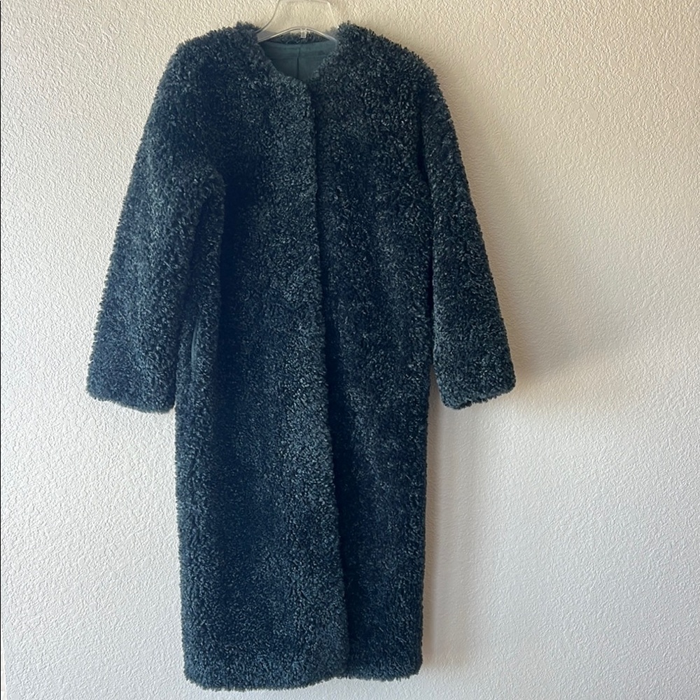 Hudson Jacket reversible faux shearling coat green SCARAB size small NWT